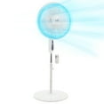 thumbnail image 1 of Vie Air 16 Inch 3 Speed Oscillating Stand Fan with Remote Control in White, 1 of 6