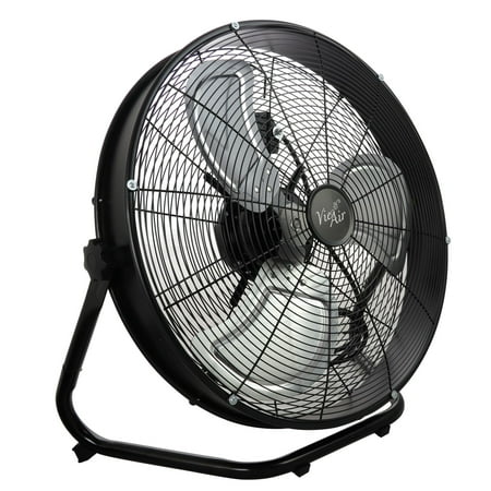 VieAir - 20 Inch 3-Speed Industrial Floor Drum Fan - Black