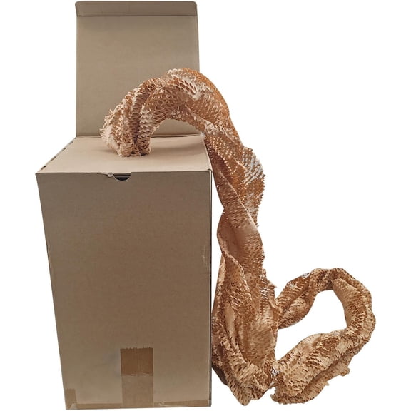 Viecam Eco-Friendly Honeycomb Packing Paper - 15" x 1700' with Easy Dispense Box, 100% Recyclable Kraft Material, Ideal for E-Commerce, Moving, and Small Business Shipping