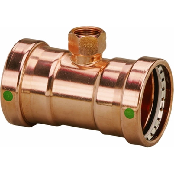 Viega 20893 ProPress Zero Lead Copper XL-C Tee with Female 3-Inch by 3-Inch.