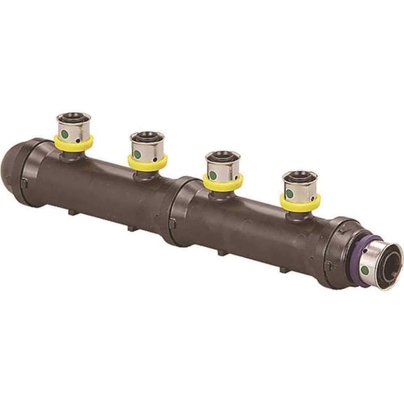 Viega 3582231 3/4 In. X 1/2 In. Pure Flow 4-Outlets Closed Polymer Press Manifold