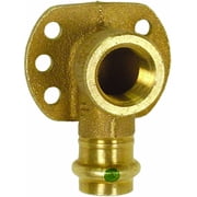 Viega 79195 ProPress Zero Lead Bronze 90-Degree Elbow Drop with Wall Plate with Female 3/4-Inch by 3/4-Inch P x Female NPT