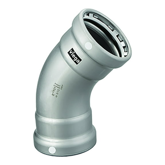 Viega MegaPress 2-1/2" 45 Carbon Steel Elbow w/FKM - Double Press Con... [26530]