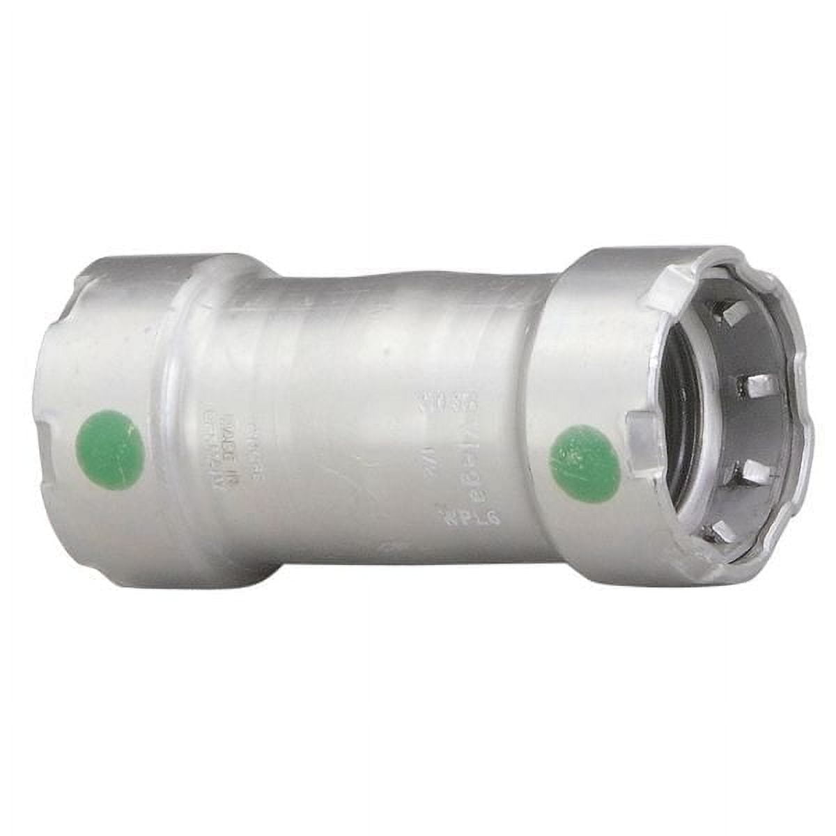 10-Pack 1/2" Copper Press Extended Couplings – No-Stop Fittings For Plumbing, Heating & DIY Projects