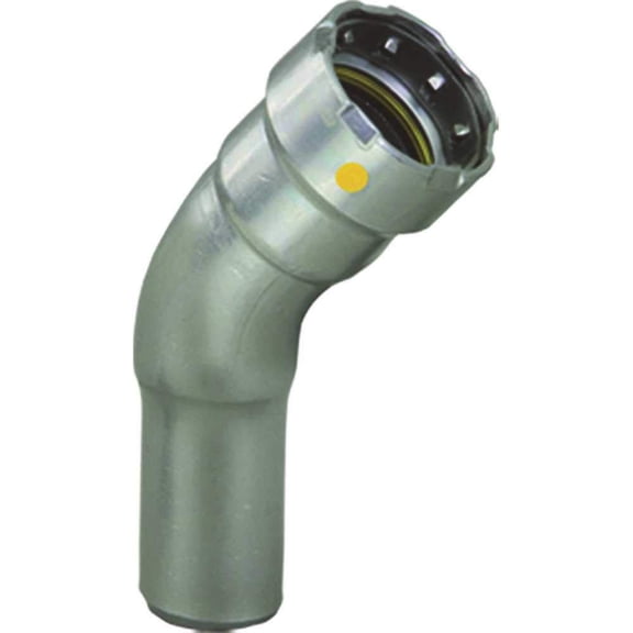 Viega MegaPressG 1" FTG x Press 45-Degree Elbow in Carbon Steel, Zinc-Nickel Coating - 26111