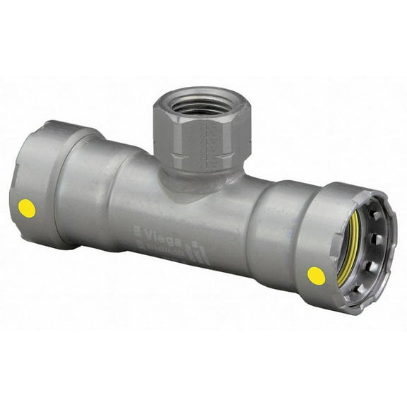 Viega MegaPressG tee, 1-1/2" x 1-1/2" x 3/4" 25441