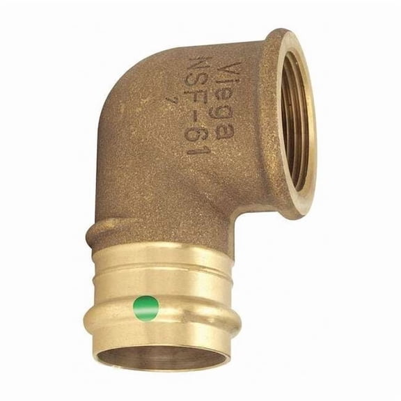 Viega 79550 ProPress Zero Lead Bronze 90-Degree Elbow with Female 1-Inch by 1-Inch P x Female NPT