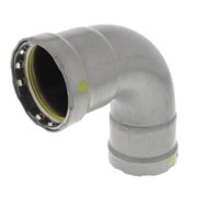 Viega QVG-25226 2 in. P x P 90 deg Steel MegaPressG Elbow, Black