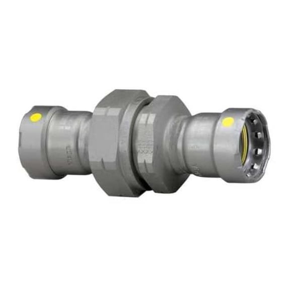 Viega QVG-25701 0.5 in. Steel Union MegaPressG, Press x Press Fitting, Black