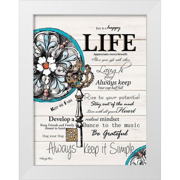 Vieira, Robin-Lee 12x14 White Modern Wood Framed Museum Art Print Titled - Life
