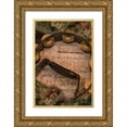 thumbnail image 1 of Vieira, Robin-Lee 13x18 Gold Ornate Wood Framed with Double Matting Museum Art Print Titled - Holly and Ivy, 1 of 4