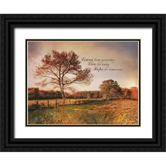 Vieira, Robin-Lee 14x12 Black Ornate Wood Framed with Double Matting Museum Art Print Titled - Learn from Yesterday