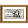 thumbnail image 1 of Vieira, Robin-Lee 14x9 Gold Ornate Wood Framed with Double Matting Museum Art Print Titled - Keepin It Reel, 1 of 4