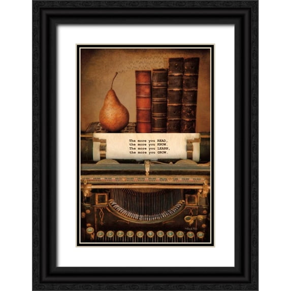 Vieira, Robin-Lee 17x24 Black Ornate Wood Framed with Double Matting Museum Art Print Titled - Read, Know, Learn, Grow
