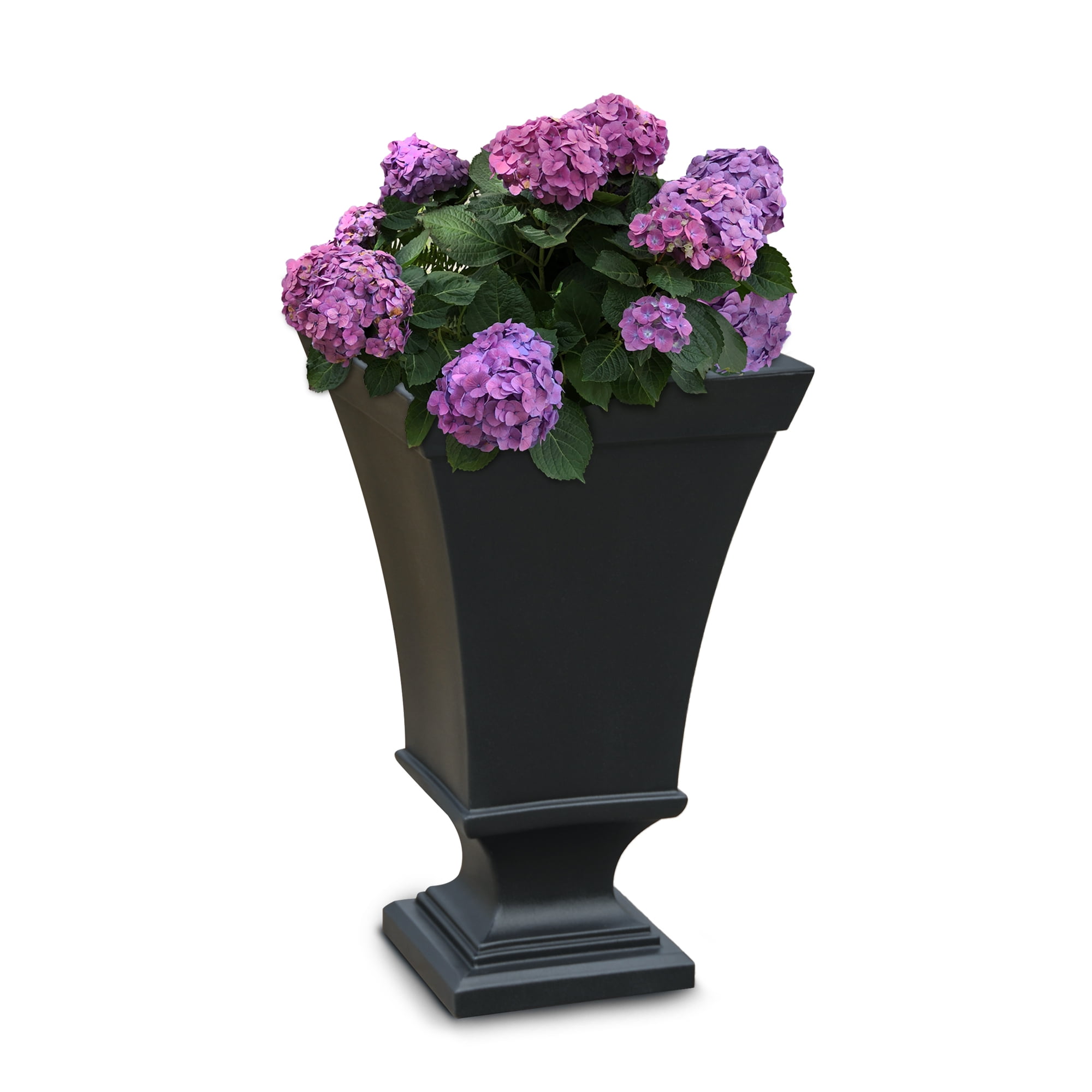 Vienna 25in Tall Urn Planter - Black (2-Pack) - Walmart.com