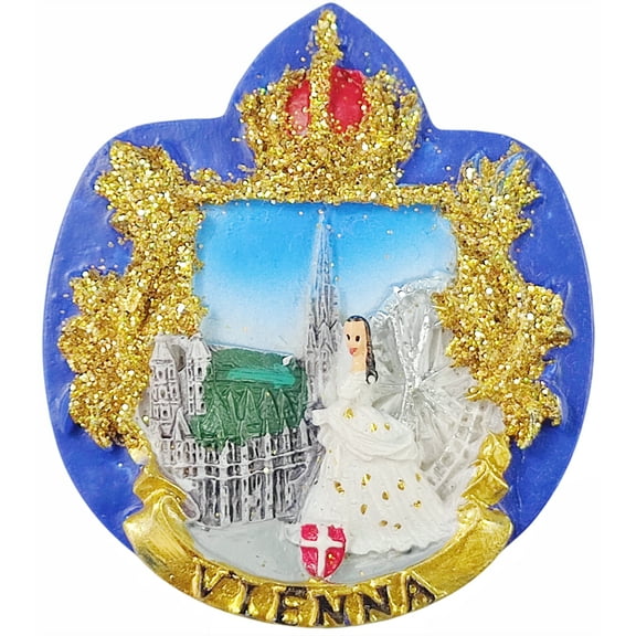 Vienna Austria 3D Fridge Magnet Souvenir Gift,Resin Handmade Austria Refrigerator Magnet Home Decoration Collection