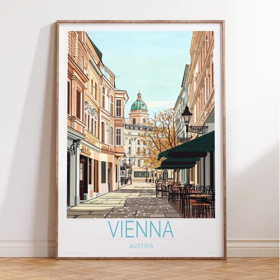 Vienna Austria Historic City Architecture Wall Art, Unframed Canvas Size 8x12