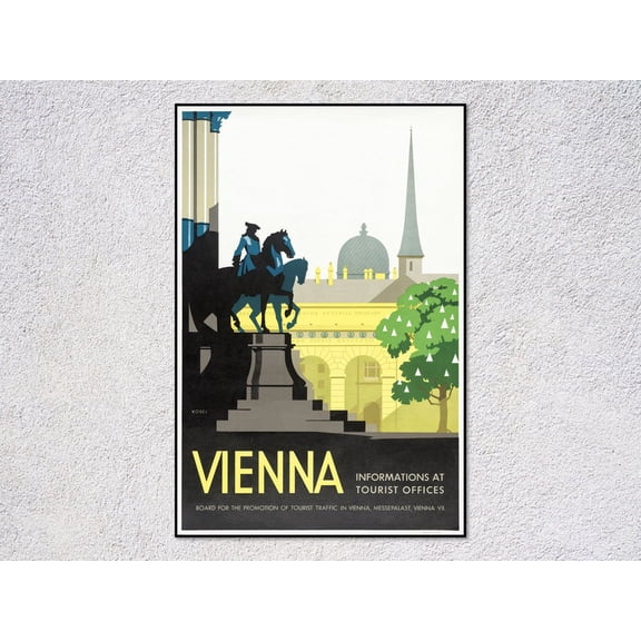 Vienna Austria Travel Poster, Unframed Paper Poster 8x10in