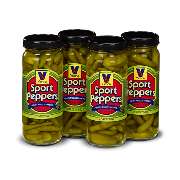 Vienna Beef Vienna Sport Peppers, 12 oz (4 Pack)