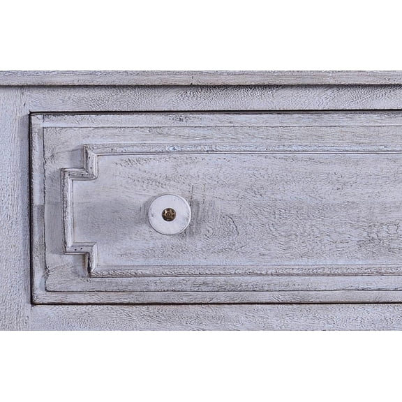 Vienna Chest of Drawers-Solid Wood, Brass Accents