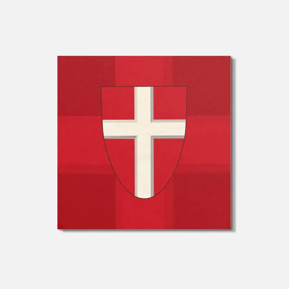 Vienna Coat Of Arms Austria City 4'' X 4'' Square Wooden Coaster