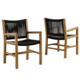 thumbnail image 1 of Vienna Dining Armchairs Set of 2 in Natural Black, 1 of 10