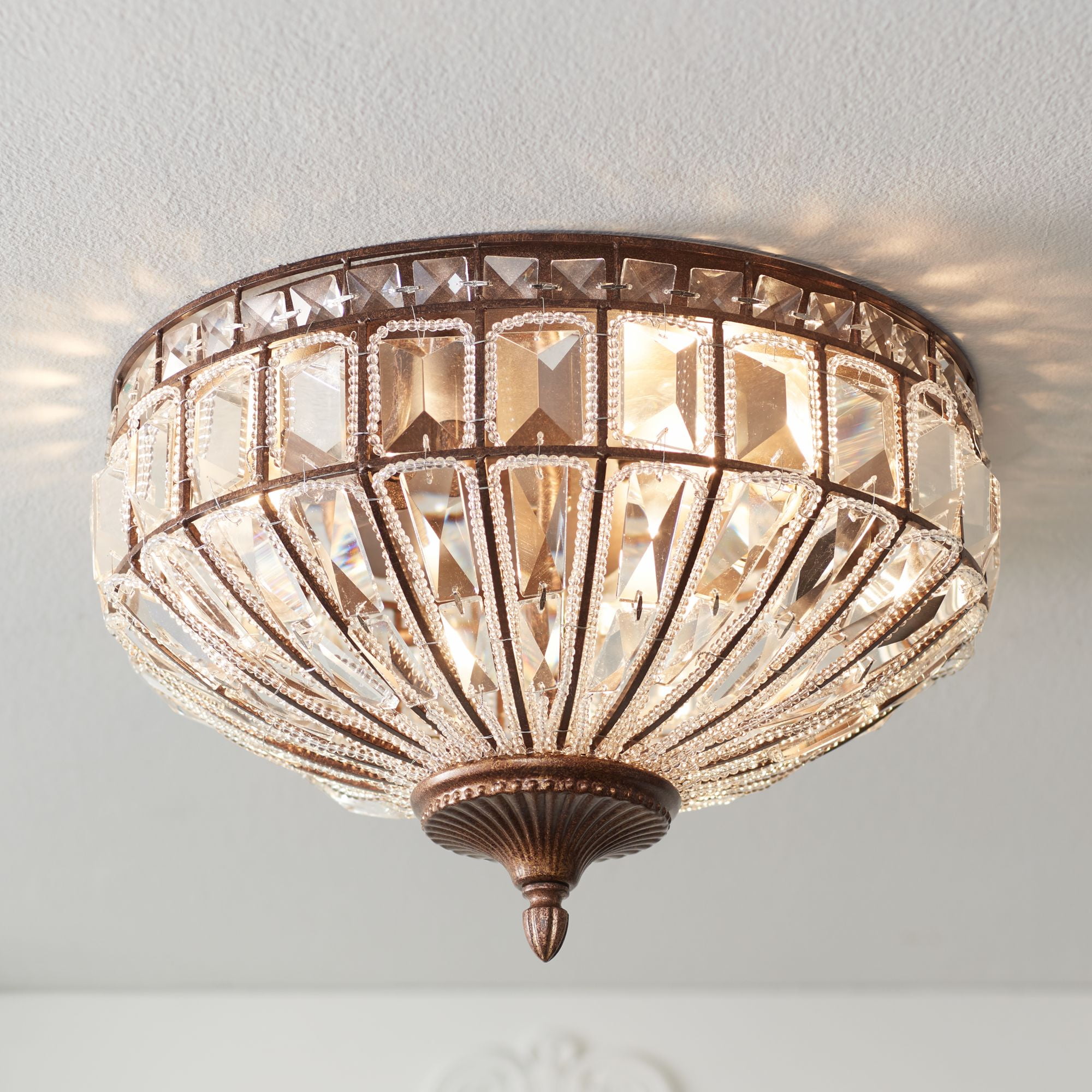 Antique ceiling store lamp / cut glass