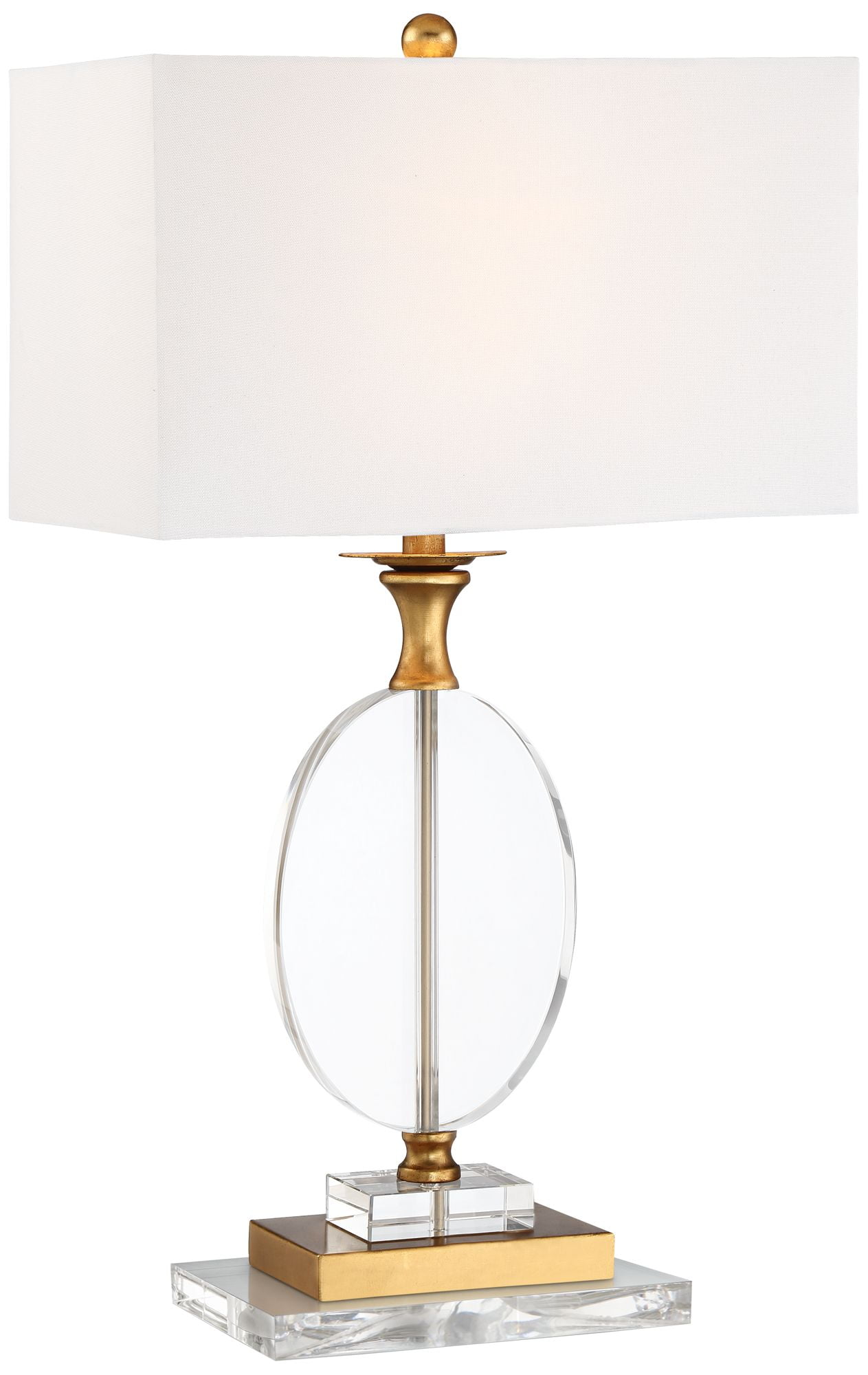 Vienna Full Spectrum Valerie Modern Table Lamp with Clear Acrylic Riser ...