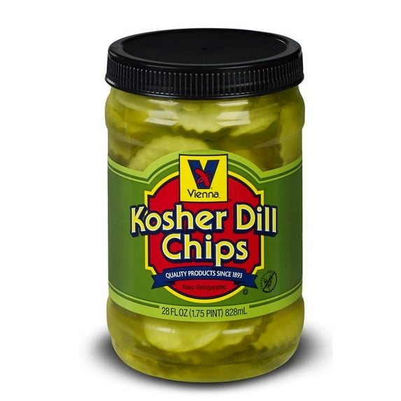 Vienna Kosher Dill Chips, 28 oz. Refrigerated Jar