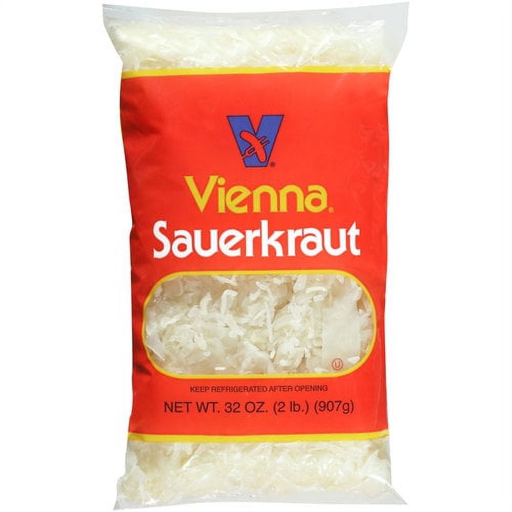 Vienna Sauerkraut, 32 oz, Bag, Packaged Side Dish, High-Quality Ingredients