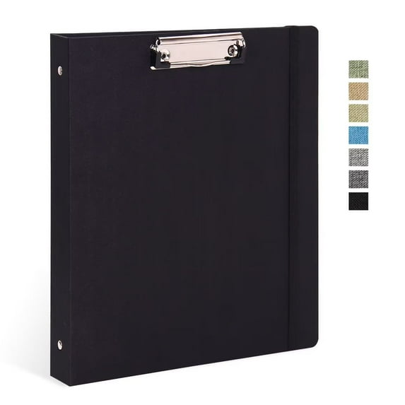 Vienrose 3 Ring Binder for 8.5 x 11 Inch Paper 1 Inch Round Rings Binder with Linen Durable Binders with Interior Pockets for School Office Home