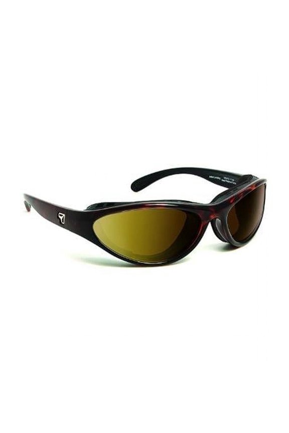 Viento Wind-Blocking Padded Polarized Sunglasses for Outdoors, UV400, Polarized Copper Lenses, Dark Tortoise, Small & Medium