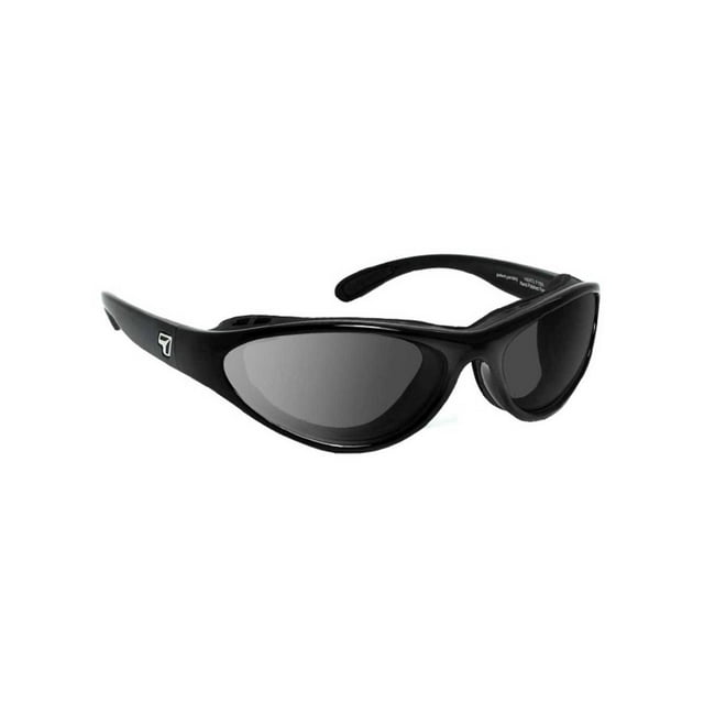 Viento AirShield Sunglasses,Glossy Black Frame,SharpVIew Gray Lens,S-M 150