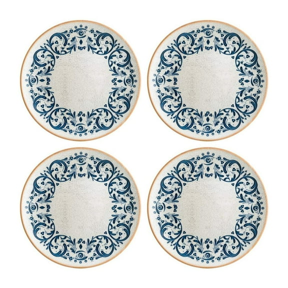 Viento dia.10.5" Round Decorated Porcelain Plate (Set of 4)
