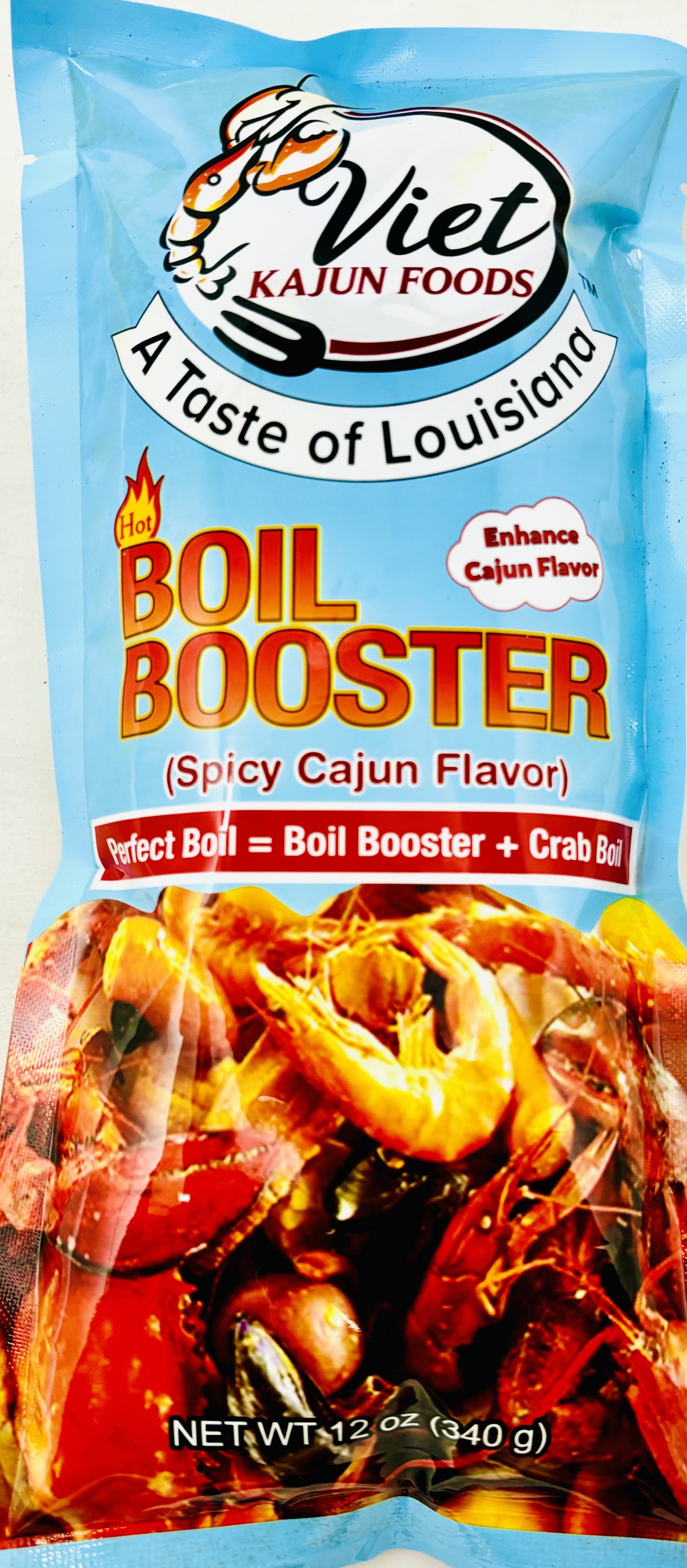 Viet Cajun Boil Booster, Spicy Cajun Flavor, 12 oz, 1 Pack, Made in USA