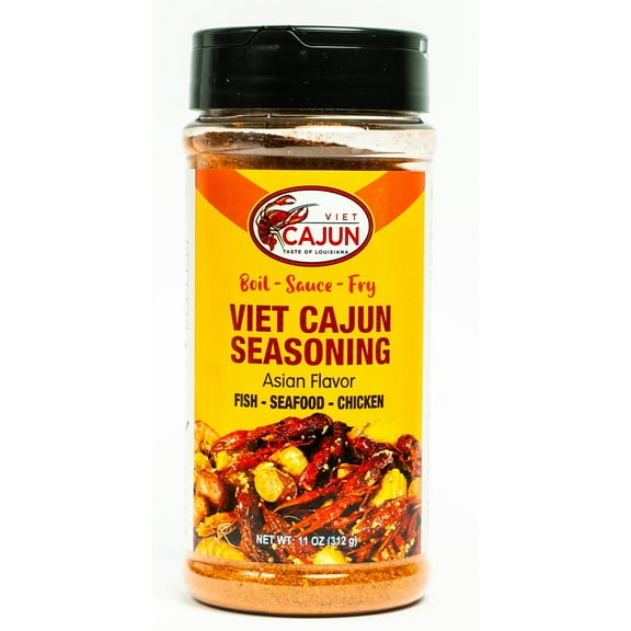 Viet Cajun Seasoning - Asian Flavor Seafood Boil 11 oz. Jar (1PK) - MADE IN USA