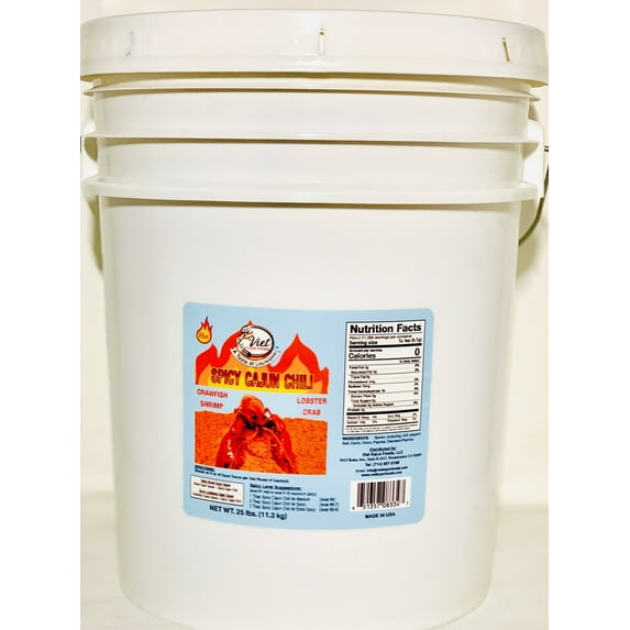 Viet Cajun Spicy Cajun Chili Boil Booster, 1 Pack, 5 Gallon, 25 lbs, Made in USA