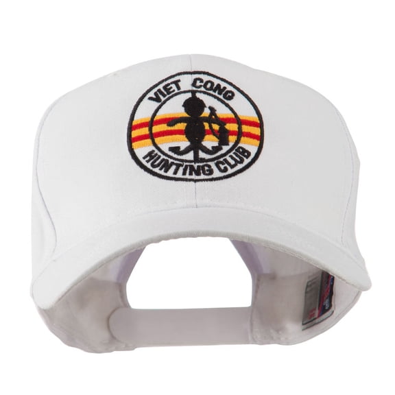 Viet Cong Hunting Club Outline Embroidered Cap - White OSFM