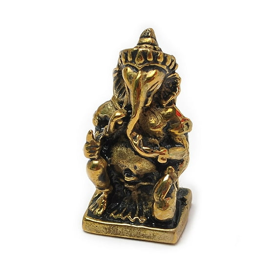Vietguild's Sitting Sculpture of Ganesha Bronze Figurine Statue Amulet