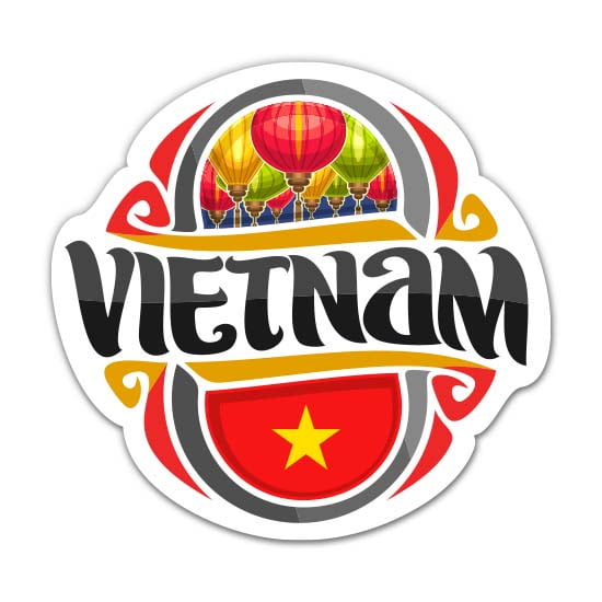Vietnam - 3" Vinyl Sticker - For Car Laptop Water Bottle Phone - Waterproof Decal