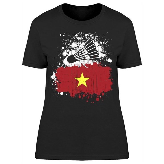 Vietnam Badminton Team T-Shirt Women -Image by Shutterstock Women T-Shirt, Female Large