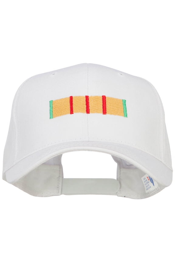 Vietnam Campaign Ribbon Embroidered Twill Cap - White OSFM
