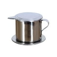 thumbnail image 1 of Vietnam Coffee Pot, Stainless Steel Vietnamese Coffee Drip Filter Coffee Maker, 50ml Coffee Pour Over Coffee Dripper Pot Cup Coffee Drip Brewer for Home Kitchen Office Outdoor(Silver), 1 of 3