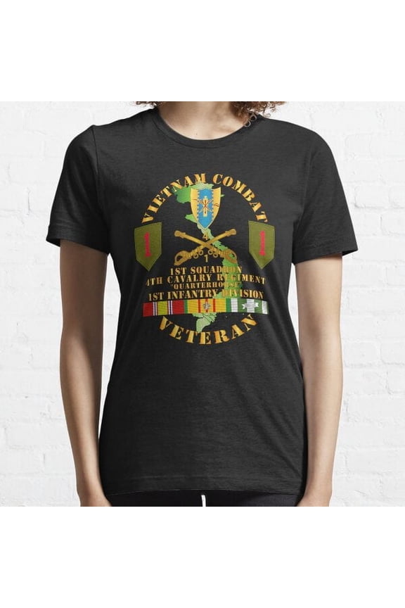 Vietnam Combat Infantry Vet 1St Squadron 4Th Cav 1St Inf Div Ssi Essential T-shirt