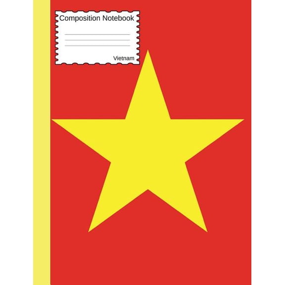 Vietnam Composition Notebook: Graph Paper Book to write in for school, take notes, for veterans, students, geography teachers, homeschool, Vietnamese Flag Cover (Paperback)