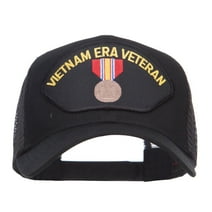 Vietnam ERA Veteran Patched Mesh Cap - Black OSFM
