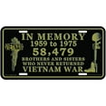 thumbnail image 1 of Eagle Emblems LP0697 License Plate Frame - Vietnam, In Memory 1959-1975 - 6 x 12 in., 1 of 1