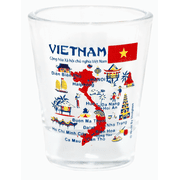Vietnam Landmarks and Icons Collage Shot Glass