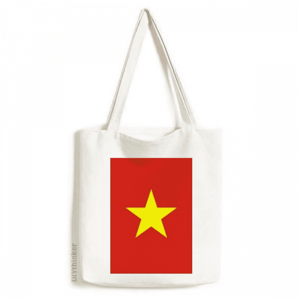Vietnam National Flag Asia Country Tote Canvas Bag Shopping Satchel Casual Handbag