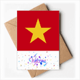 thumbnail image 1 of Vietnam National Flag Asia Country Welcome Back Greeting Cards Envelopes Blank, 1 of 4